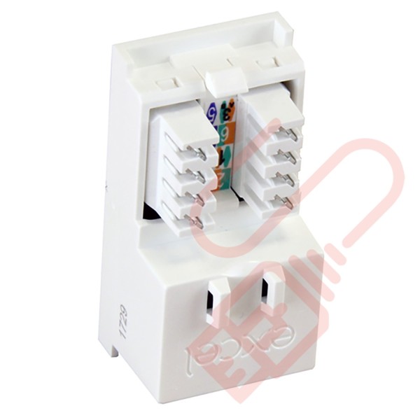 Excel Cat6 UTP Low Profile Module White 100-366