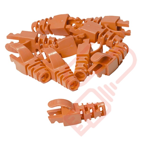5.5mm Snagless Slimline RJ45 Crimp Boot 10 Pack Orange