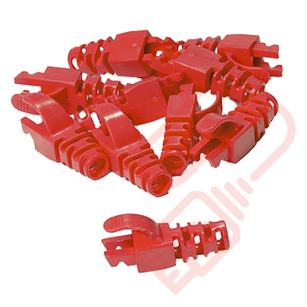 Snagless Slimline Crimp High Density 5.5MM Boot, 10 Pack Red