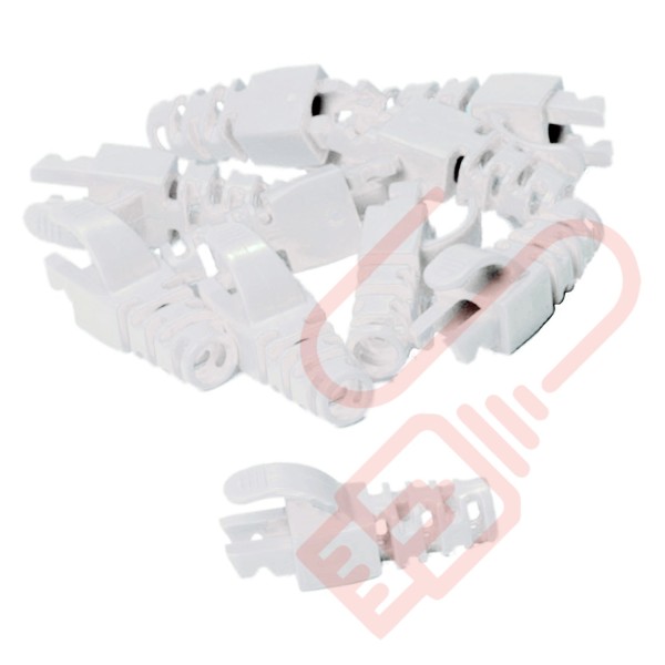5.5mm Snagless Slimline RJ45 Crimp Boot 10 Pack White