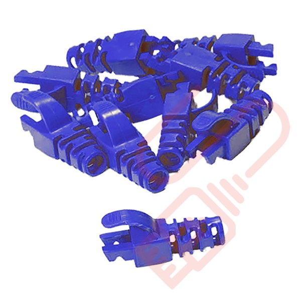 Snagless Slimline Crimp High Density 5.5MM Boot, 10 Pack Blue