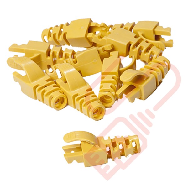 5.5mm Snagless Slimline RJ45 Crimp Boot 10 Pack Yellow