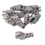 Snagless Slimline Crimp High Density 5.5mm Boot, 10 Pack Grey