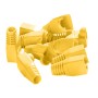 6mm RJ45 Snagless Bubble Boot 10 Pack Yellow