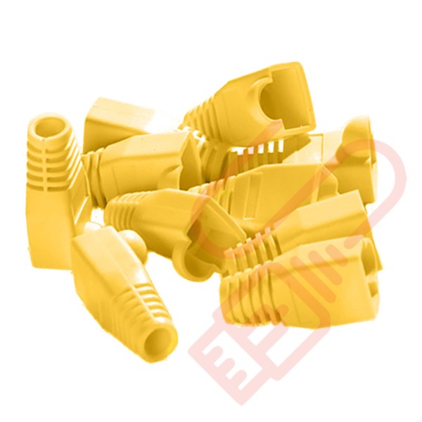 6mm RJ45 Snagless Bubble Boot 10 Pack Yellow
