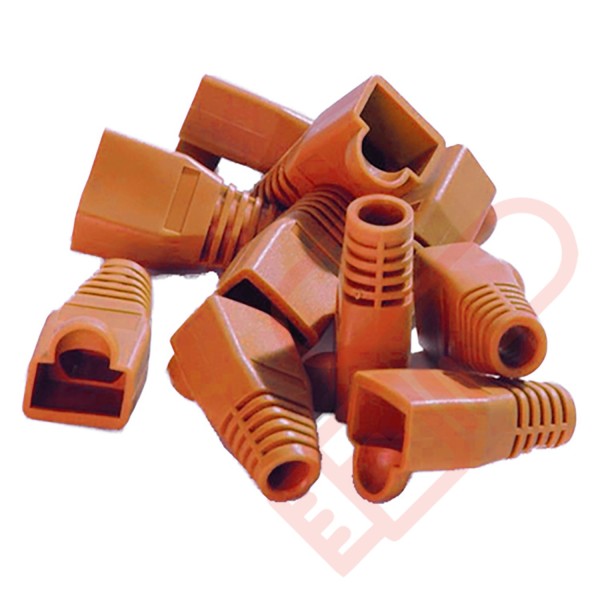 6mm RJ45 Snagless Bubble Boot 10 Pack Orange