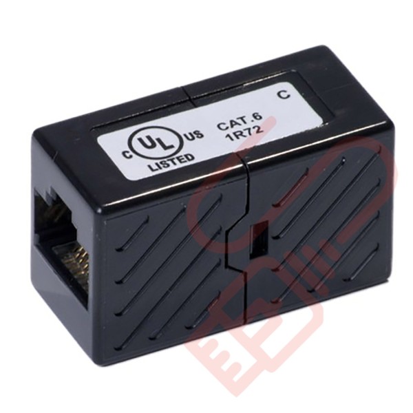RJ45 Cat6 Straight Through Coupler - Black