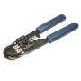 RJ45 crimp tool with cable stripper and cutter