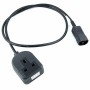 1.0 Metre 4 Male Plug to UK 10Amp Rated Socket LS0H Power Cable